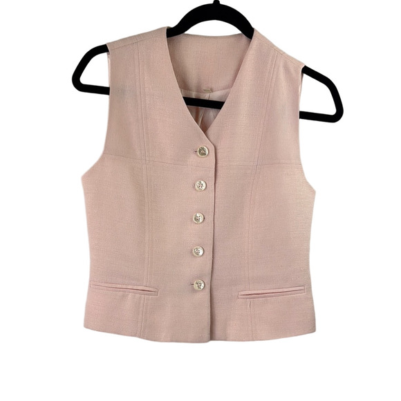 Elegant Pink Women's Tailored Vest - Picture 1 of 8